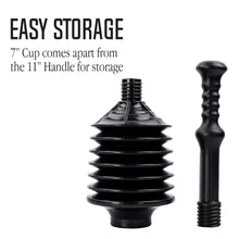 Load image into Gallery viewer, Bellows Accordion Toilet Plunger (Black)