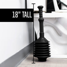 Load image into Gallery viewer, Bellows Accordion Toilet Plunger (Black)