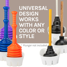 Load image into Gallery viewer, Antimicrobial Universal Drip Tray for Toilet Plunger (White)