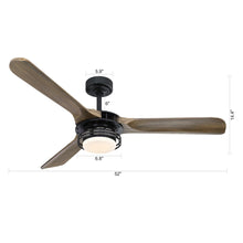Carregar imagem no visualizador da galeria, 52" Aerofanture Industrial DC Motor Downrod Mount Reversible Ceiling Fan with Lighting and Remote Control