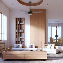 Carregar imagem no visualizador da galeria, 52" Aerofanture Industrial DC Motor Downrod Mount Reversible Ceiling Fan with Lighting and Remote Control