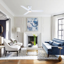 Carregar imagem no visualizador da galeria, 52" Ahmedabad Industrial DC Motor Flush Mount Reversible Ceiling Fan with LED Lighting and Remote Control