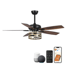 Carregar imagem no visualizador da galeria, 52" Alward Smart Fan with Light Kit