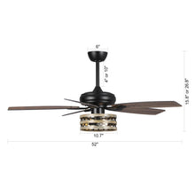 Carregar imagem no visualizador da galeria, 52" Alward Smart Fan with Light Kit