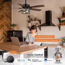 Carregar imagem no visualizador da galeria, 52" Alward Smart Fan with Light Kit