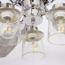 Carregar imagem no visualizador da galeria, 52" Bangatore Traditional Chrome Flush Mount Reversible Ceiling Fan with Lighting and Remote Control