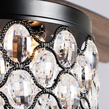 Carregar imagem no visualizador da galeria, 52" Berkshire Modern Downrod Mount Reversible Crystal Ceiling Fan with Lighting and Remote Control