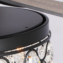 Carregar imagem no visualizador da galeria, 52" Berkshire Modern Downrod Mount Reversible Crystal Ceiling Fan with Lighting and Remote Control