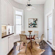 Carregar imagem no visualizador da galeria, 52" Berkshire Modern Downrod Mount Reversible Crystal Ceiling Fan with Lighting and Remote Control