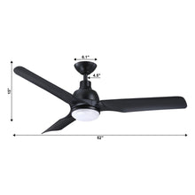 Carregar imagem no visualizador da galeria, 52" Cason Induatrial Downrod Mount Reversible Ceiling Fan with LED Lighting and Remote Control