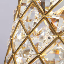 Carregar imagem no visualizador da galeria, 52" Cochin Modern Downrod Mount Reversible Crystal Ceiling Fan with Lighting and Remote Control