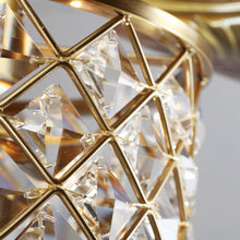 Carregar imagem no visualizador da galeria, 52" Cochin Modern Downrod Mount Reversible Crystal Ceiling Fan with Lighting and Remote Control