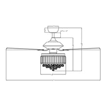 Carregar imagem no visualizador da galeria, 52" Elkton Modern Reversible Crystal Fandelier with Lighting and Remote Control