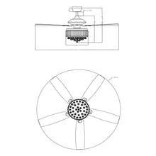 Carregar imagem no visualizador da galeria, 52" Elkton Modern Reversible Crystal Fandelier with Lighting and Remote Control