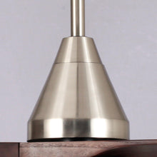 Carregar imagem no visualizador da galeria, 52" Farmhouse Satin Nickel Downrod Mount Reversible Crystal Ceiling Fan with Lighting and Remote Control