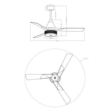 Carregar imagem no visualizador da galeria, 52" Farmhouse Satin Nickel Downrod Mount Reversible Crystal Ceiling Fan with Lighting and Remote Control
