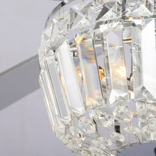 Carregar imagem no visualizador da galeria, 52" Ganga Modern Downrod Mount Reversible Crystal Ceiling Fan with Lighting and Remote Control