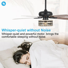 Carregar imagem no visualizador da galeria, 52" Hyderabad-Secunderabad Farmhouse Downrod Mount Reversible Ceiling Fan with Lighting and Remote Control