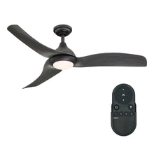 Carregar imagem no visualizador da galeria, 52" Industrial DC Motor Downrod Mount Reversible Ceiling Fan with LED Lighting and Remote Control