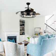 Carregar imagem no visualizador da galeria, 52" Jamshedpur Industrial Downrod Mount Ceiling Fan with Lighting and Remote Control