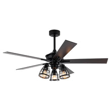 Carregar imagem no visualizador da galeria, 52" Kashmir Traditional Downrod Mount Reversible Ceiling Fan with Lighting and Remote Control