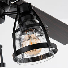 Carregar imagem no visualizador da galeria, 52" Kashmir Traditional Downrod Mount Reversible Ceiling Fan with Lighting and Remote Control