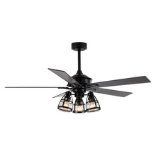 Carregar imagem no visualizador da galeria, 52" Kashmir Traditional Downrod Mount Reversible Ceiling Fan with Lighting and Remote Control