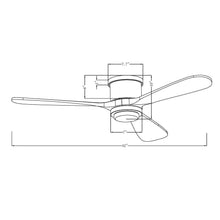 Carregar imagem no visualizador da galeria, 52" Mayna Modern Flush Mount Reversible Ceiling Fan with LED Lighting and Remote Control