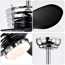 Carregar imagem no visualizador da galeria, 52" Modern Ceiling Fan with Light, 3 ABS Blades, DC Remote Control