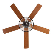 Carregar imagem no visualizador da galeria, 52" Mumbai Industrial Downrod Mount Reversible Ceiling Fan with Lighting and Remote Control
