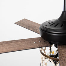 Carregar imagem no visualizador da galeria, 52" New Delhi Industrial Downrod Mount Reversible Ceiling Fan with Lighting and Remote Control