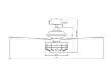 Carregar imagem no visualizador da galeria, 52" Paquette Industrial Downrod Mount Reversible Ceiling Fan with Lighting and Remote Control