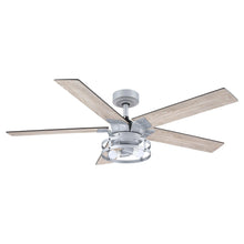 Carregar imagem no visualizador da galeria, 52" Prayag Industrial Downrod Mount Reversible Ceiling Fan with Lighting and Remote Control