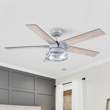 Carregar imagem no visualizador da galeria, 52" Prayag Industrial Downrod Mount Reversible Ceiling Fan with Lighting and Remote Control