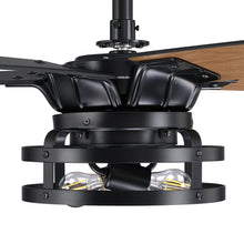 Carregar imagem no visualizador da galeria, 52" Prayag Industrial Downrod Mount Reversible Ceiling Fan with Lighting and Remote Control