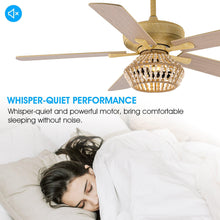 Carregar imagem no visualizador da galeria, 52" Pune Farmhouse Downrod Mount Reversible Ceiling Fan with Lighting and Remote Control