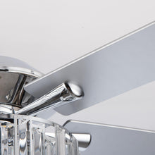 Carregar imagem no visualizador da galeria, 52" Dicken Modern Downrod Mount Reversible Crystal Ceiling Fan with Lighting and Remote Control