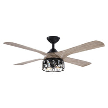 Carregar imagem no visualizador da galeria, 52" Tata Nagar Farmhouse Downrod Mount Reversible Crystal Ceiling Fan with Lighting and Remote Control