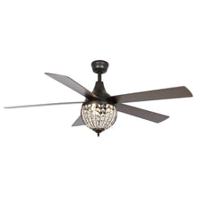 Carregar imagem no visualizador da galeria, 52" Varanasi Traditional Downrod Mount Ceiling Fan with Lighting and Remote Control