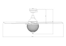 Carregar imagem no visualizador da galeria, 52" Varanasi Traditional Downrod Mount Ceiling Fan with Lighting and Remote Control