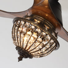 Carregar imagem no visualizador da galeria, 52" Vicky Farmhouse DC Motor Downrod Mount Reversible Ceiling Fan with Lighting and Remote Control