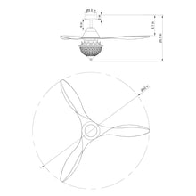 Carregar imagem no visualizador da galeria, 52" Vicky Farmhouse DC Motor Downrod Mount Reversible Ceiling Fan with Lighting and Remote Control