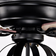 Carregar imagem no visualizador da galeria, 52" Wilburton Industrial Downrod Mount Reversible Ceiling Fan with Lighting and Remote Control