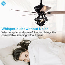 Carregar imagem no visualizador da galeria, 52" Wilburton Industrial Downrod Mount Reversible Ceiling Fan with Lighting and Remote Control