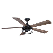 Carregar imagem no visualizador da galeria, 52" Windmill Industrial Downrod Mount Reversible Ceiling Fan with Lighting and Remote Control