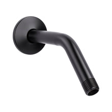Carregar imagem no visualizador da galeria, 8 in. Stainless Steel Shower Head Extension Arm with Flange (Black Finish)