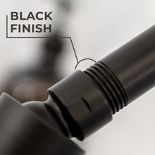 Carregar imagem no visualizador da galeria, 8 in. Stainless Steel Shower Head Extension Arm with Flange (Black Finish)