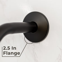 Carregar imagem no visualizador da galeria, 8 in. Stainless Steel Shower Head Extension Arm with Flange (Black Finish)