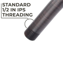 Carregar imagem no visualizador da galeria, 8 in. Stainless Steel Shower Head Extension Arm with Flange (Oil-Rubbed Bronze Finish)