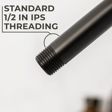 Carregar imagem no visualizador da galeria, 12 in. L-Shaped Shower Head Extension Arm (Black Finish)